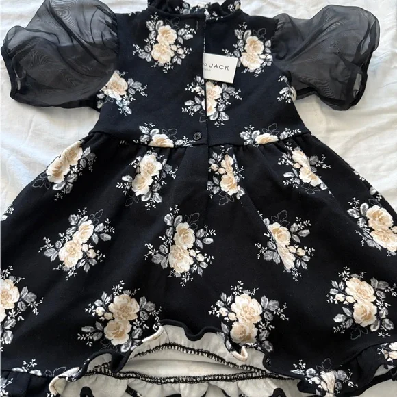 Janie and Jack Black Floral Dress - Picture 4 of 4